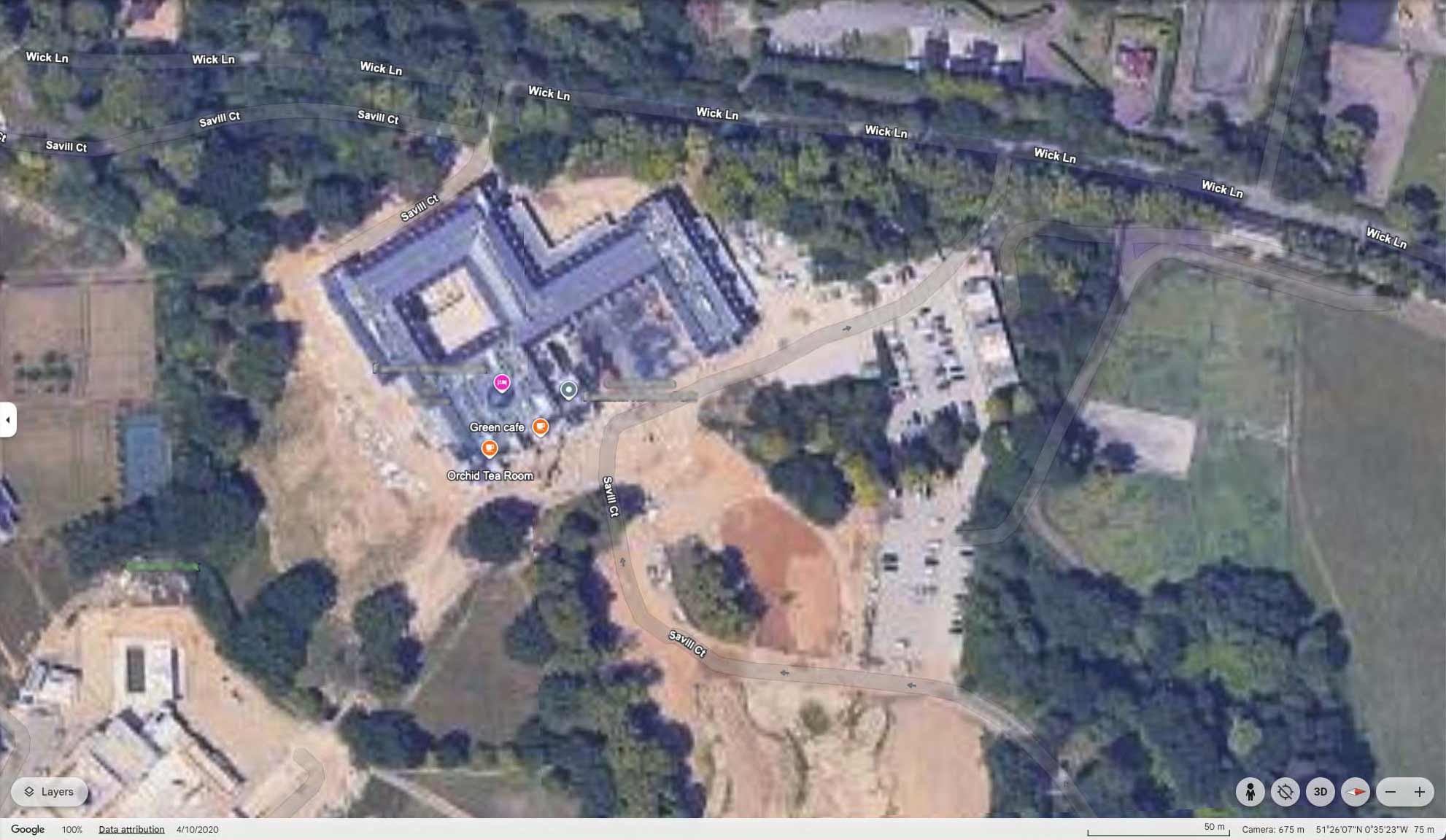 A typical destination as it currently appears on Google Maps - outdated satellite imagery and missing or mislabelled POIs.